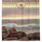 Waves en Boulders 0893 Douchegordijn (Voorkant)