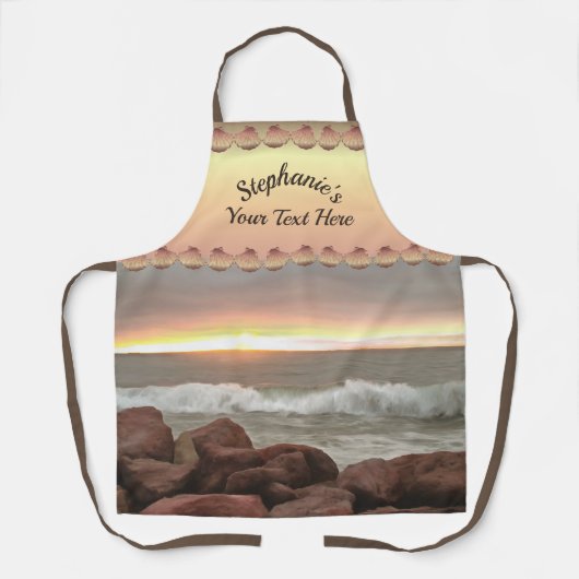 Waves en Boulders 0893 Schort (Voorkant)