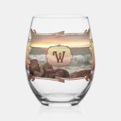 Waves en Boulders 0893 Wijnglas Zonder Voet (Voorkant)