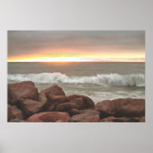 Waves en Keien 0893 Kunstprint Poster (Voorkant)
