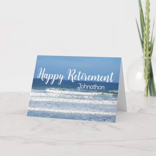 Waves en surf feestdagen kaart (Voorkant)