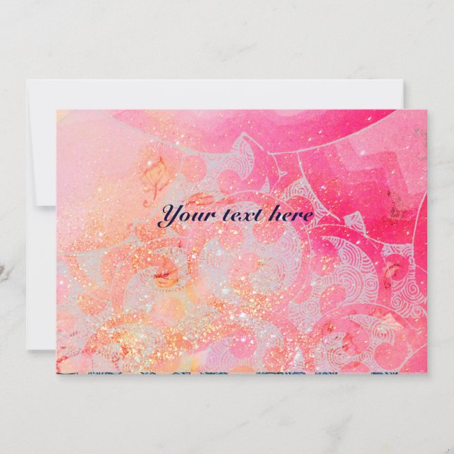 WAVES, felrode violette, roze goudsparken (Voorkant)