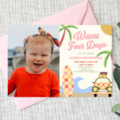 Waves Four Days Surf Afbeelding 4e verjaardagsfees Kaart