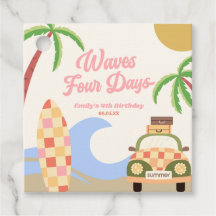 Waves Four Days Surf Board Roze 4e verjaardagsfees