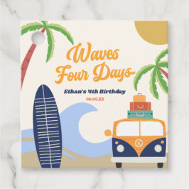 Waves Four Days Surven Board 4e verjaardagsfeest Bedankjes Labels