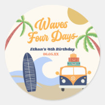 Waves Four Days Surven Board 4e verjaardagsfeest