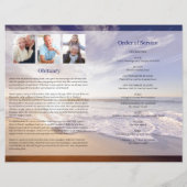 Waves Funeral Program Sjabloon (Achterkant)