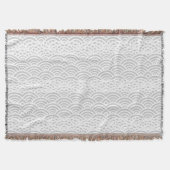 Waves Grey and White Pattern Deken (Voorkant)