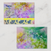 WAVES, helder, levendig, geel, blauw paarse glans Visitekaartje (Voorkant / Achterkant)