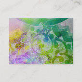 WAVES, helder, levendig, geel, blauw paarse glans Visitekaartje (Achterkant)