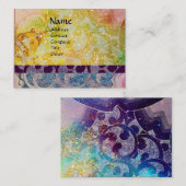 WAVES helder, levendig, geel, blauwe sparkles Visitekaartje (Voorkant / Achterkant)
