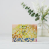 WAVES helder, levendig, geel, blauwe sparkles Visitekaartje (Staand voorkant)