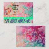 WAVES, helder, levendig roze blauw Visitekaartje (Voorkant / Achterkant)