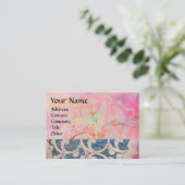 WAVES, helder, levendig roze blauw Visitekaartje (Staand voorkant)