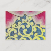 WAVES, helder, levendig roze blauw Visitekaartje (Achterkant)