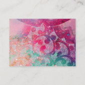 WAVES, helder, levendig roze blauw Visitekaartje (Achterkant)