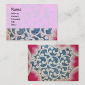 WAVES, helder, levendig roze blauw Visitekaartje (Voorkant / Achterkant)