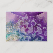 WAVES, helder, levendig roze blauw Visitekaartje (Achterkant)