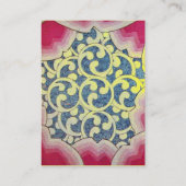 WAVES, helder, levendig roze blauw Visitekaartje (Achterkant)