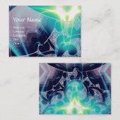 WAVES, heldere, levendige, blauwe, witte, paarse z Visitekaartje (Voorkant / Achterkant)