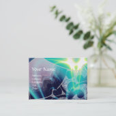 WAVES, heldere, levendige, blauwe, witte, paarse z Visitekaartje (Staand voorkant)