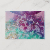 WAVES, heldere, levendige, blauwe, witte, paarse z Visitekaartje (Achterkant)