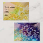 WAVES, heldere, levendige gele blauwe sparken Visitekaartje (Voorkant / Achterkant)