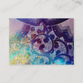 WAVES, heldere, levendige gele blauwe sparken Visitekaartje (Achterkant)