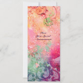 WAVES, heldere rode groene blauwe roze goureuze vo Kaart (Achterkant)