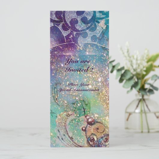 WAVES, heldere, violette, roze goudsparken Kaart (Staand voorkant)