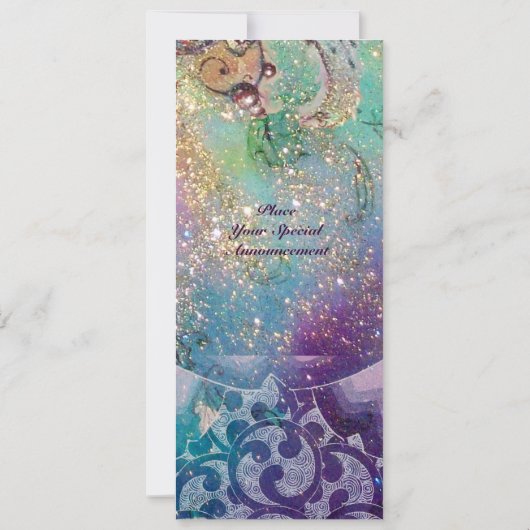 WAVES, heldere, violette, roze goudsparken Kaart (Achterkant)