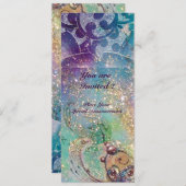 WAVES, heldere, violette, roze goudsparken Kaart (Voorkant / Achterkant)