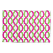 Waves in het Groene en Fuchsia Pattern Kussensloop (Achterkant-Links)