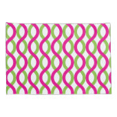 Waves in het Groene en Fuchsia Pattern Kussensloop (Achterkant-Rechts)