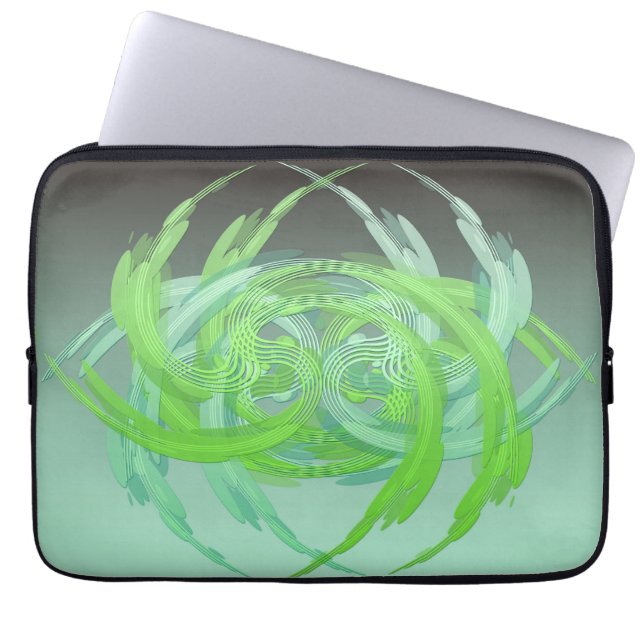 Waves in Swirls Laptop Sleeve (Voorkant)