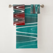 Waves in wit bad handdoek (Insitu)