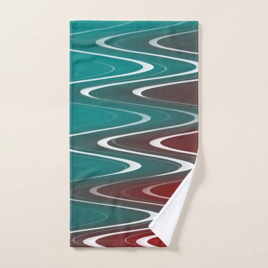 Waves in wit bad handdoek (Handdoek)