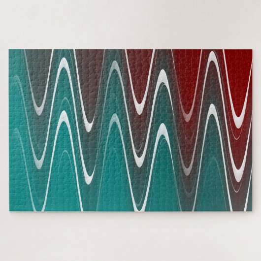 Waves in wit legpuzzel (Horizontaal)