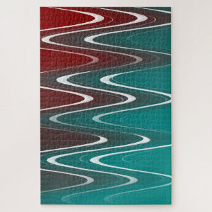 Waves in wit legpuzzel