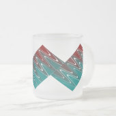 Waves in wit matglas koffiemok (Voorkant rechts)