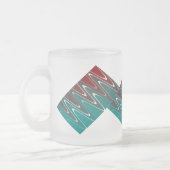 Waves in wit matglas koffiemok (Links)