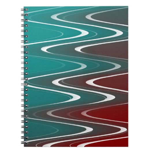 Waves in wit notitieboek (Voorkant)