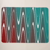 Waves in wit sherpa deken (Voorkant (horizontaal))