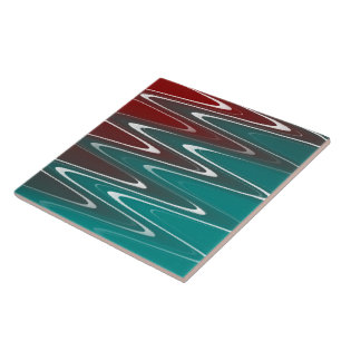 Waves in wit tegeltje