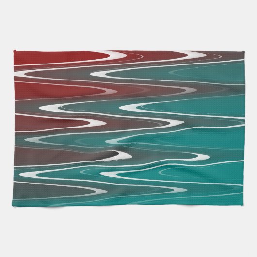 Waves in wit theedoek (Horizontaal)