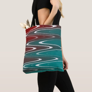 Waves in wit tote bag