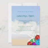 Waves Kerstfeest Kustthema Uitnodiging (Voorkant)