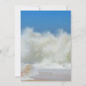 Waves Kerstfeest Kustthema Uitnodiging (Achterkant)