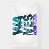 Waves King - Shark Master of the Tides beroemd gem Spandoek (Verticaal)