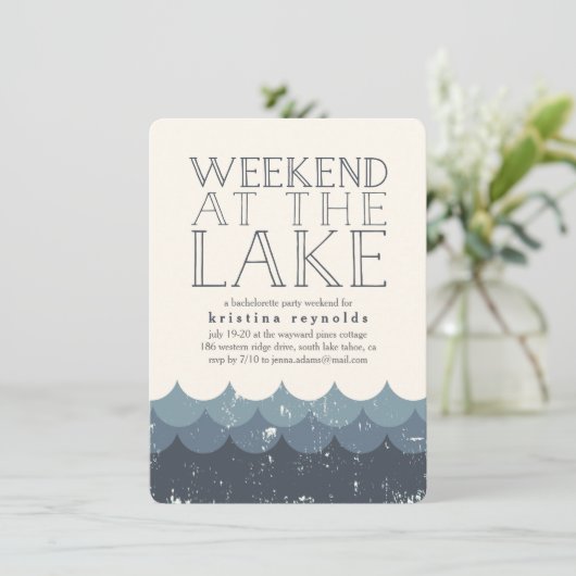 Waves Lake Weekend Getaway Kaart (Staand voorkant)